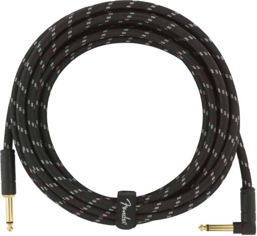 FENDER DELUXE SERIES INSTRUMENT CABLE STR-ANGL BLACK TWEED 5