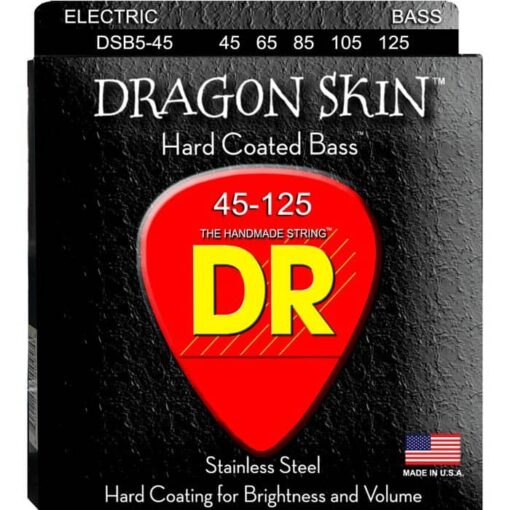 DR STRINGS DRAGON SKIN BASS 5-STR 45-125