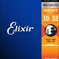 Elixir 12077 Nanoweb Coated Electric Guitar Strings 10-52