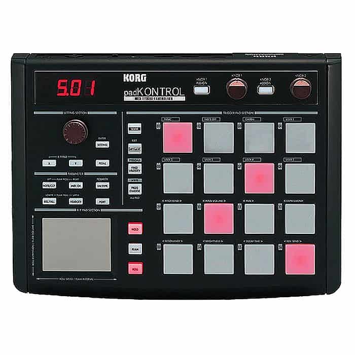 KORG PADKONTROL BLACK, Stuudiotehnika/MIDI-controllerid