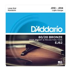 DADDARIO  EJ62 MANDOLIN 80/20 BRONZE LIGHT 10-34