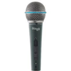 STAGG SDM60 PROFESSIONAL CARDIOID DYNAMIC MICROPHONE WITH CARTRIDGE DC164