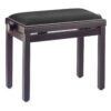 STAGG PIANO BENCH MATT ROSEWOOD WITH BLACK SMOOTH VELVET TOP