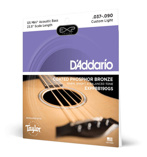 DADDARIO EXPPBB190GS PHOSPHOR BRONZE COATED ACOUSTIC BASS STRINGS 37-90