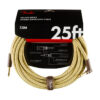 FENDER DELUXE SERIES INSTRUMENT CABLE 25' STRAIGHT-ANGLE TWEED