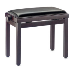 STAGG MATT PIANO BENCH ROSEWOOD COLOUR WITH BLACK VINYL TOP