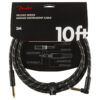 FENDER DELUXE SERIES STRAIGHT TO RIGHT ANGLE INSTRUMENT CABLE BLACK TWEED