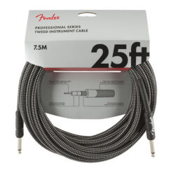 FENDER PROFESSIONAL SERIES STRAIGHT TO STRAIGHT INSTRUMENT CABLE 25 FOOT GRAY TWEED