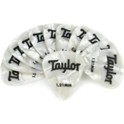 TAYLOR 80715 CELLULOID 351 PICKS WHITE PEARL 12-PACK 1.21MM