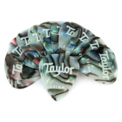 TAYLOR CELLULOID 351 GUITAR PICKS 12-PACK ABALONE 1.21MM