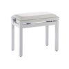 STAGG PB39 PIANO BENCH WITH VELVET TOP GLOSS WHITE