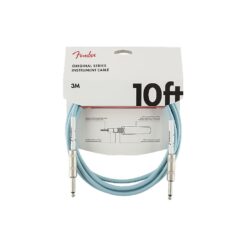 FENDER ORIGINAL SERIES STRAIGHT TO STRAIGHT INSTRUMENT CABLE 10 FOOT DAPHNE BLUE