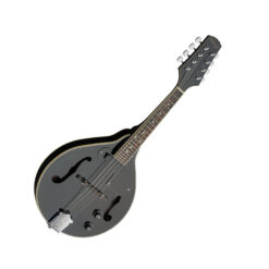 STAGG BLACK ACOUSTIC-ELECTRIC BLUEGRASS MANDOLIN WITH NATO TOP