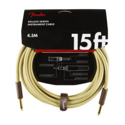 FENDER DELUXE INSTRUMENT CABLE STRAIGHT/STRAIGHT 15' TWEED