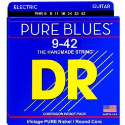 DR STRINGS PURE BLUES PHR-9 PURE NICKEL ELECTRIC GUITAR STRINGS 9-42