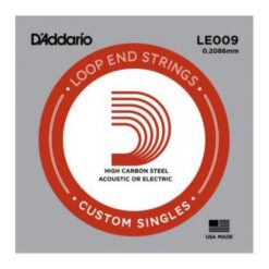 D'ADDARIO LE009 PLAIN STEEL LOOP-END ELECTRIC OR ACOUSTIC