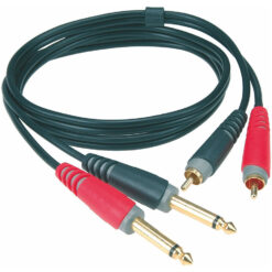 KLOTZ AT-CJ0200 UNBALANCED PRO TWIN CABLE WITH RCA AND JACK PLUGS 2M