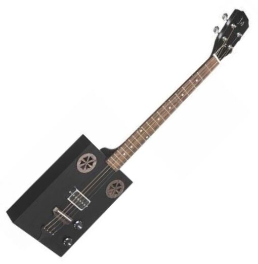 STAGG CASK-HOGSCOAL ACOUSTIC ELECTRIC 4-STRING CIGAR BOX GUITAR WITH GIGBAG BLACK