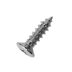 WARWICK COUNTERSUNK SCREW FOR JACK PLATES AND PICKGUARDS 3 X 12 MM CHROME