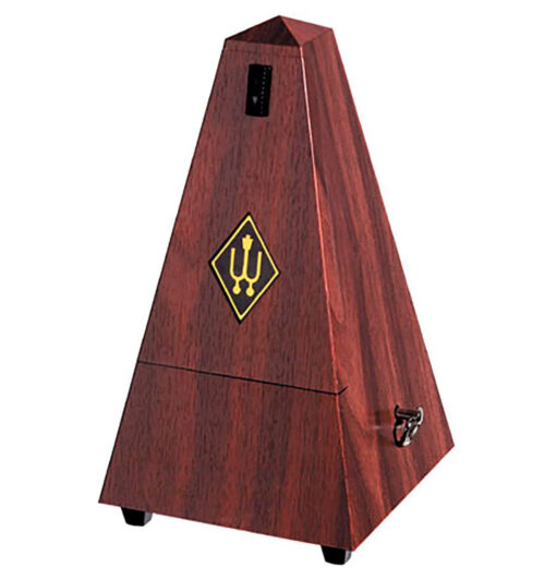 Wittner 903330 Plastic Casing Metronome with Bell, Mahogany Grain