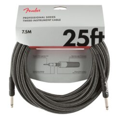 FENDER PROFESSIONAL SERIES INSTRUMENT CABLE 7.5M WHITE TWEED