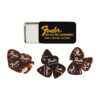 Fender Fine Electric Guitar Pick Tin, Assorted Gauges, Tortoise Shell, 12-Pack