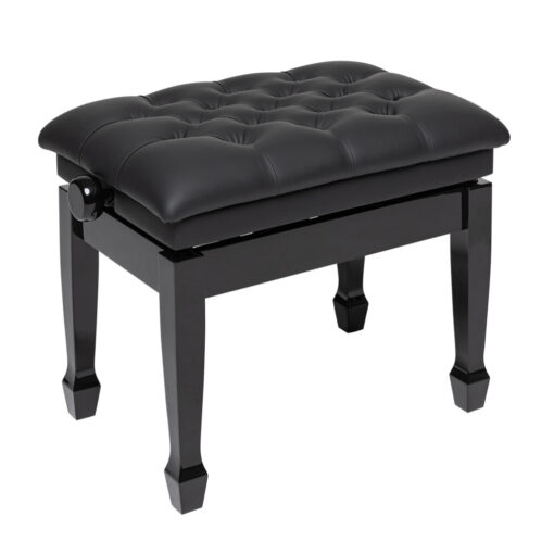 STAGG HIGHGLOSS BLACK CONCERT HYDRAULIC PIANO BENCH