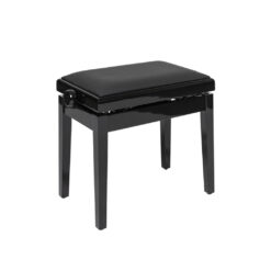 STAGG HIGHGLOSS BLACK HYDRAULIC PIANO BENCH