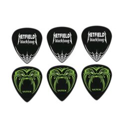 DUNLOP HETFIELD BLACK FANG GUITAR PICKS 1.14MM (6 PIECES)