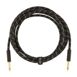 FENDER DELUXE ANGLED INSTRUMENT CABLE 7,5 M BLACK TWEED