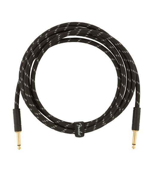 FENDER DELUXE ANGLED INSTRUMENT CABLE 7,5 M BLACK TWEED