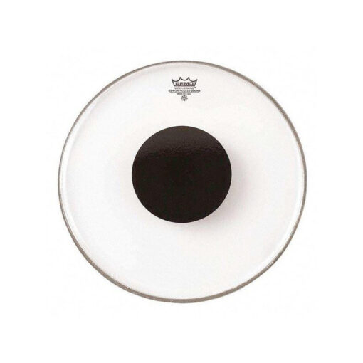 REMO BATTER CONTROLLED SOUND CLEAR 10-INCH DIAMETER BLACK DOTTM ON TOP