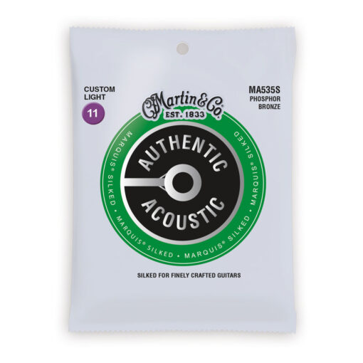 MARTIN MA535S MARQUIS SILKED PHOSPHOR BRONZE ACOUSTIC GUITAR STRINGS CUSTOM LIGHT 11-52