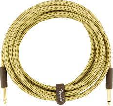 FENDER DELUXE SERIES INSTRUMENT CABLE STRAIGHT-STRAIGHT 7,5M TWEED