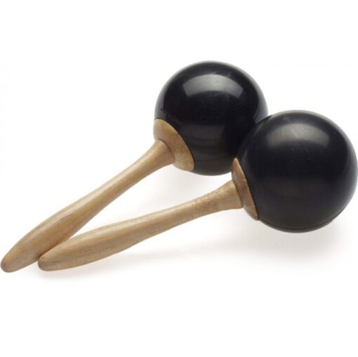 STAGG PAIR OF TRADITIONAL FIBRE MARACAS BLACK