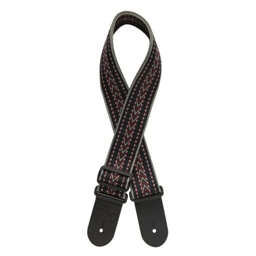 STAGG WOVEN COTTON GUITAR STRAP WITH RAFTER PATTERN BLUE