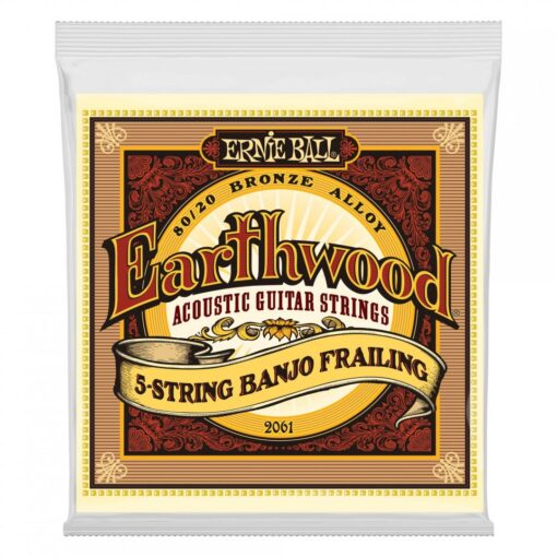 ERNIE BALL EARTHWOOD 5-STRING BANJO FRAILING LOOP END BRONZE ACOUSTIC GUITAR STRINGS 10-24