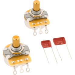 FENDER TELECASTER SOLID SHAFT POTENTIOMETER AND CAPACITOR KIT
