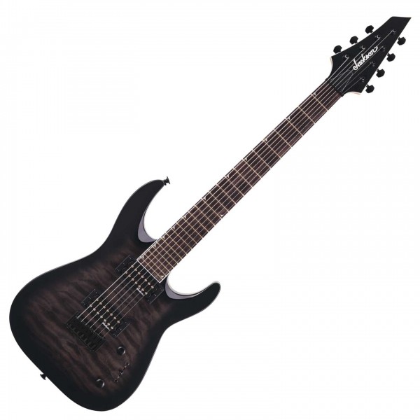 JACKSON JS SERIES DINKY ARCH TOP JS22Q-7 DKA HT, TRANSPARENT BLACK BURST