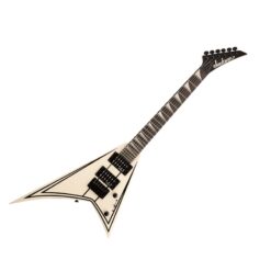 JACKSON JS SERIES RHOADS MINION JS1XM SNOW WHITE WITH BLACK PIN STRIPES