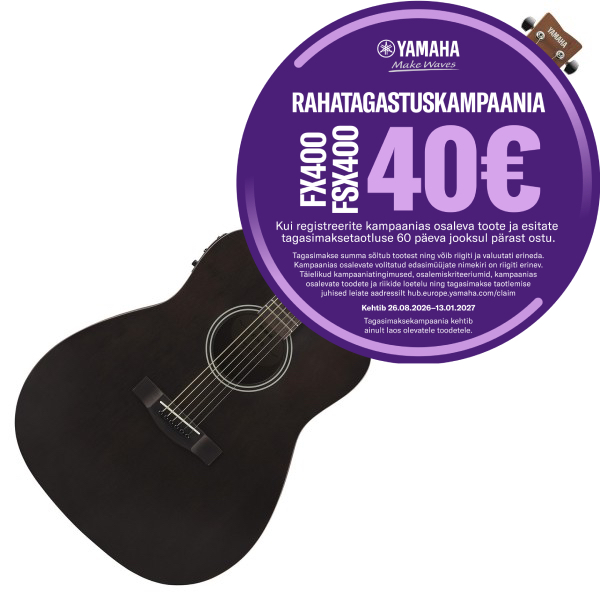 YAMAHA FX400 ELECTRO-ACOUSTIC GUITAR, SMOKY BLACK