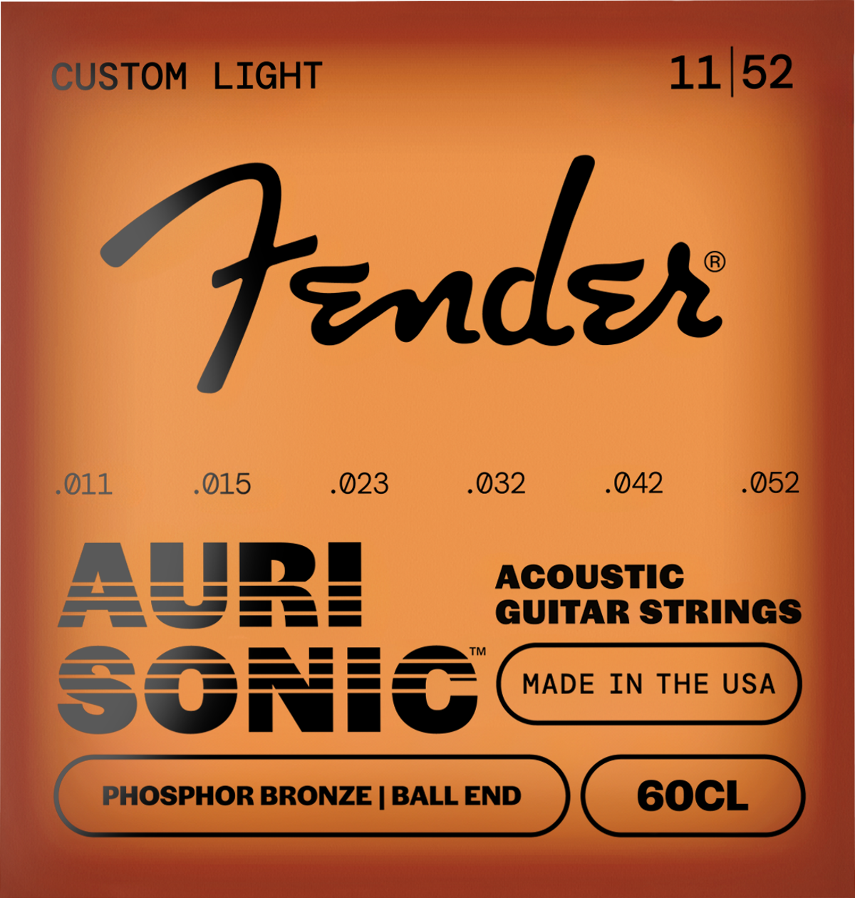 FENDER AURISONIC 60 PHOSPHOR BRONZE ACOUSTIC GUITAR STRINGS