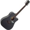 IBANEZ AW84CE-WK ELECTRO ACOUSTIC GUITAR, WEATHERED BLACK