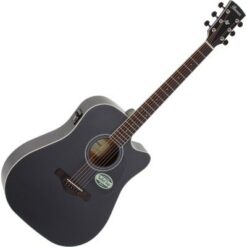 IBANEZ AW84CE-WK ELECTRO ACOUSTIC GUITAR, WEATHERED BLACK
