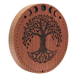 MEINL SONIC ENERGY 10-INCH RAIN DISK, STREAM SOUND, MOON PHASES & TREE OF LIFE CARVING