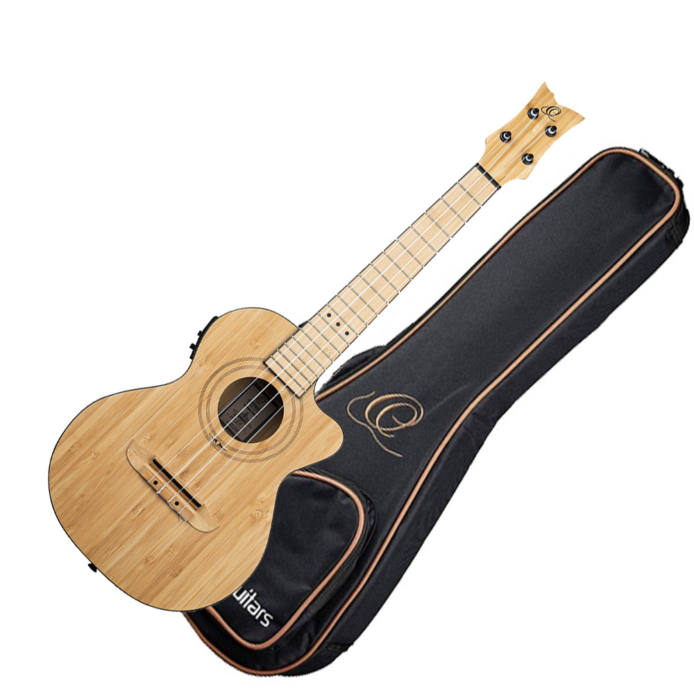 ORTEGA BAMBOO SERIES TENOR UKULELE - SOLID BAMBOO NATURAL + BAG