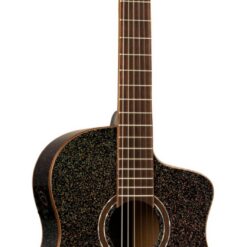 ORTEGA 4/4 CLASSICAL NYLON STRING GUITAR - BLACK RAINBOW SPARKLE