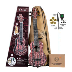 ORTEGA KEIKI K2 SEERIA SUPERSCALE SOPRAN UKULELE KOMPLEKT