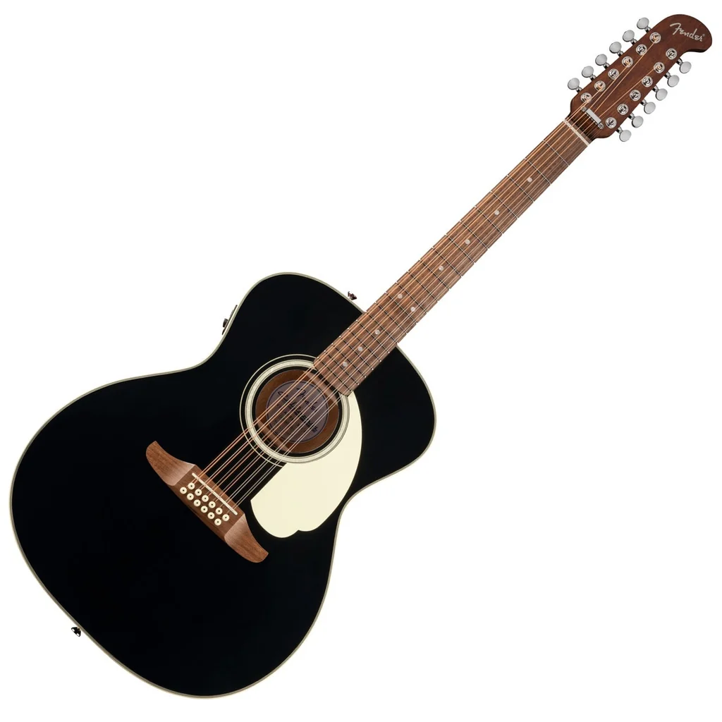 FENDER CALIFORNIA DELUXE VILLAGER E 12-KEELNE ELEKTROAKUSTILINE KITARR, MUST